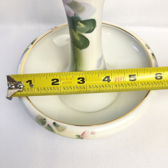 Antique Nippon Porcelain Hat Pin Holder Hand-Painted Floral & Gold Early 1900s - Picture 11 of 11